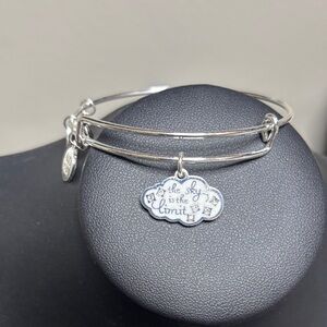 Alex and Ani Silver Bangle Bracelet with Cloud Charm The Sky Is The Limit